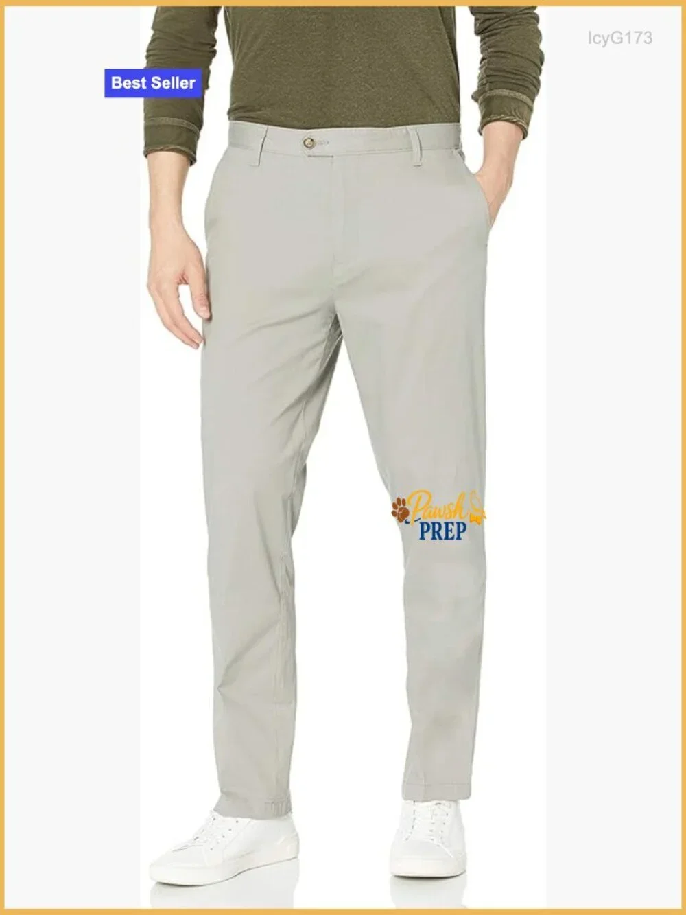 Men's Stretch Chino Pants in Tailored Fit with 31